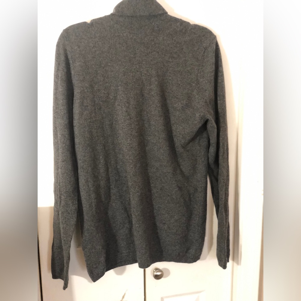 NWT Ann Taylor 100%Cashmere turtleneck in charcoal grey